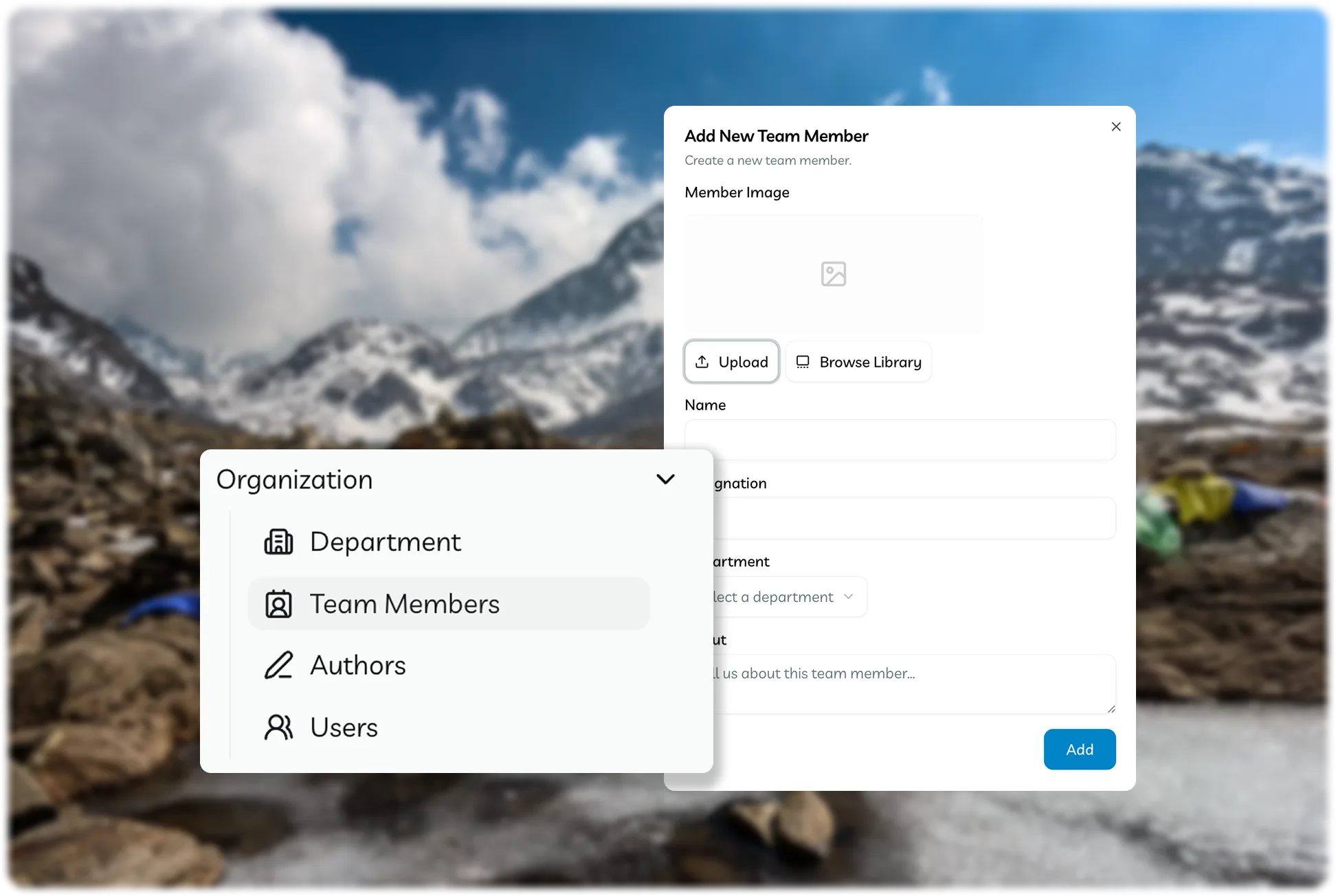 Organization and preview