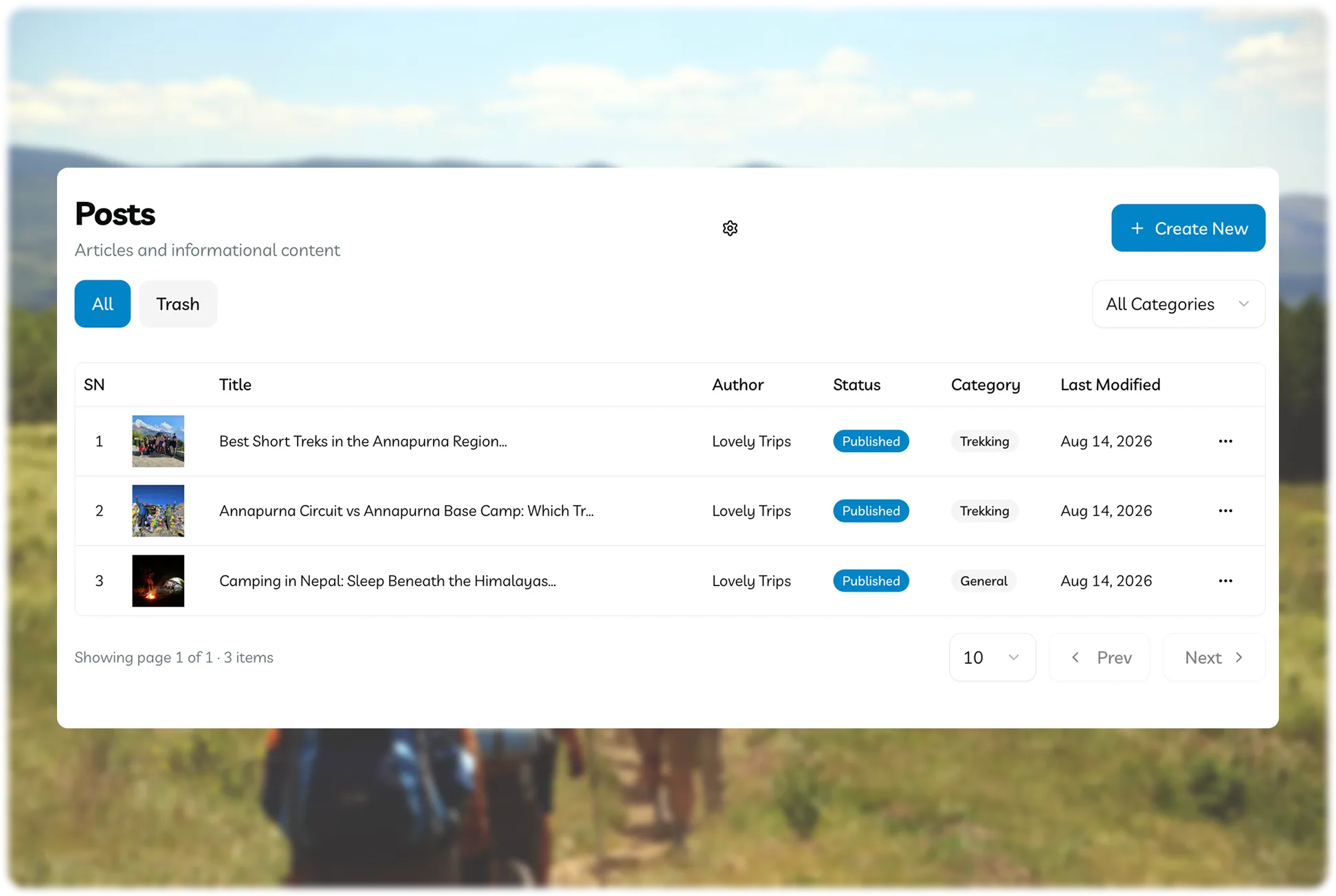 Publish updates preview